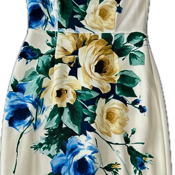 Betsey Johnson Cream Midi Cap Sleeve Dress - Size 0 - Picture 9 of 9